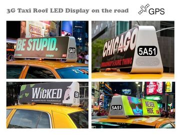 China Führte Fernsteuerungstaxi geführter Schirm, hohe Helligkeits-Taxi-Spitzen-Werbung Videowand fournisseur