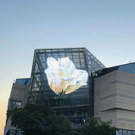 China Natürliche Konvektions-Maschen-örtlich festgelegte geführte Vorhang-Glasfassade im Freien auf Gebäude fournisseur